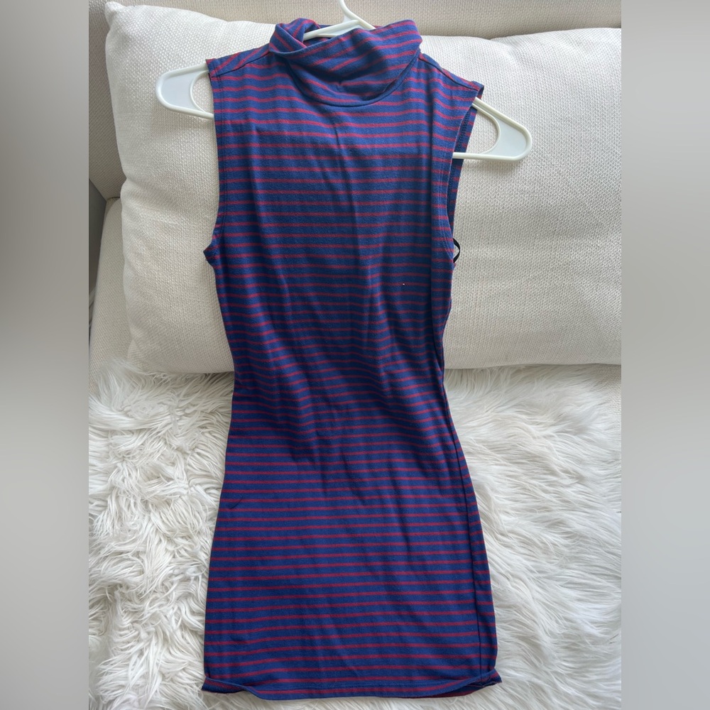 Forever 21 Purple and Pink Striped Mini Dress